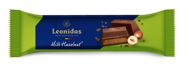 Baton ciocolata cu lapte si crema pralinata cu alune de padure - 50 grame