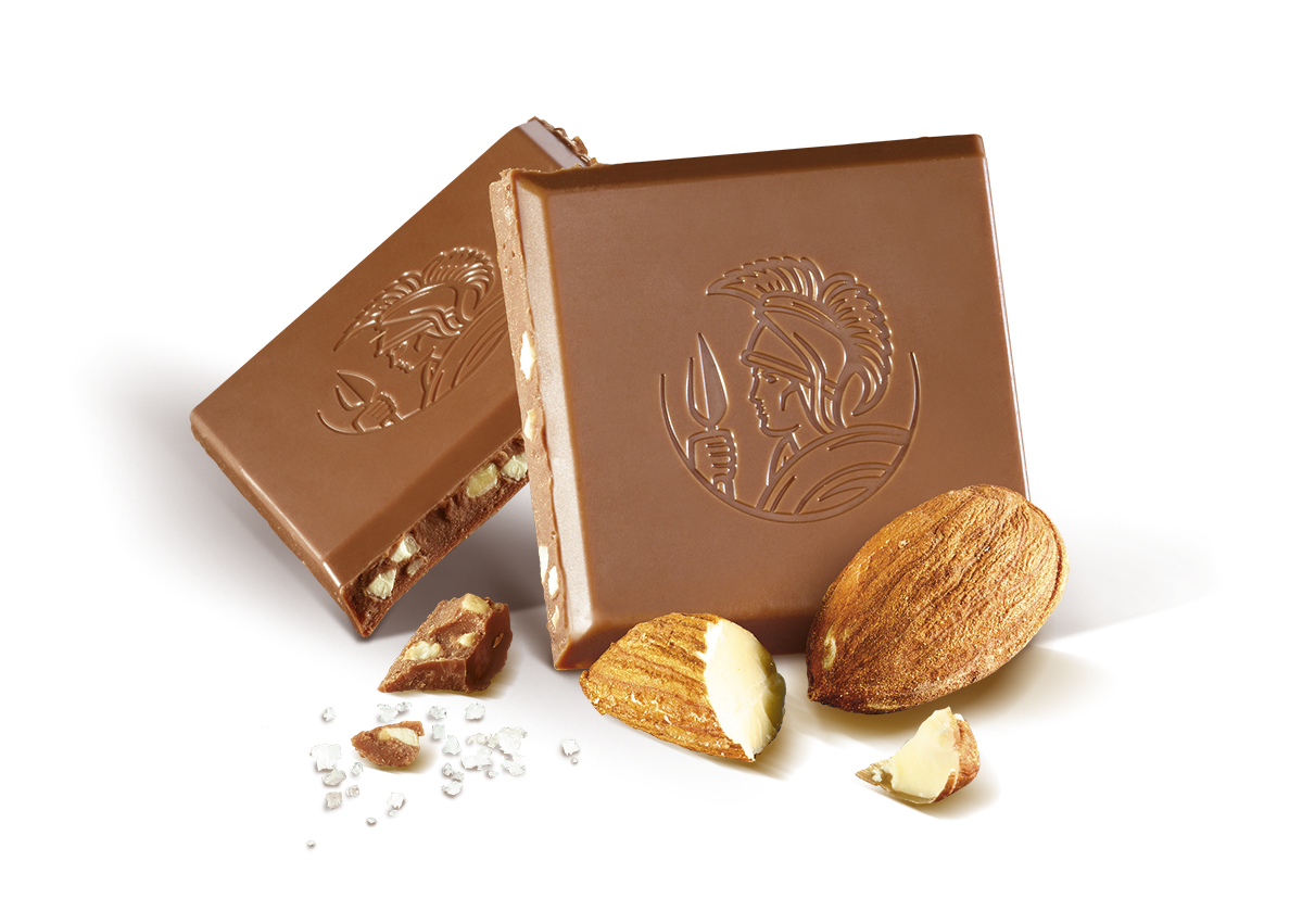Tableta ciocolata cu lapte si migdale sarate - 100g