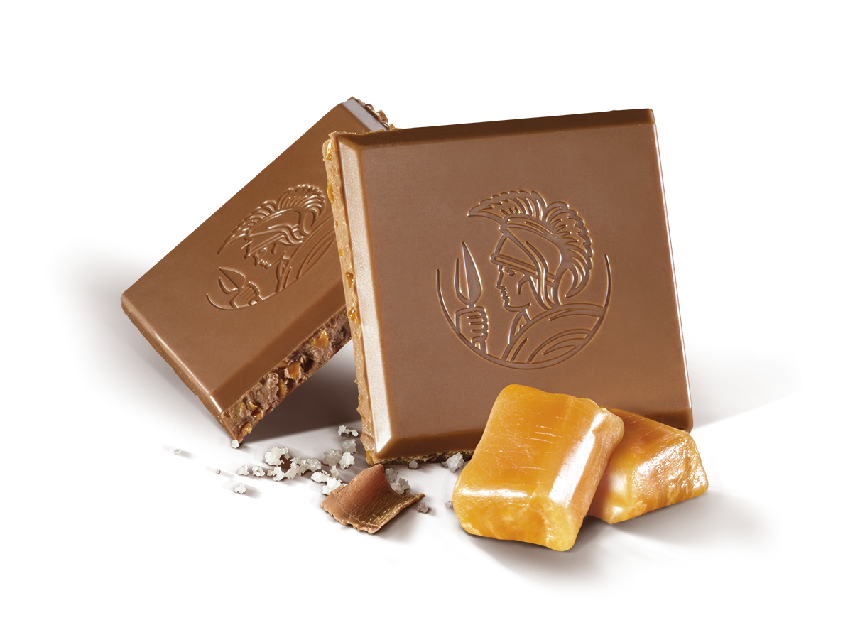 Tableta ciocolata cu lapte si caramel sarat - 100g